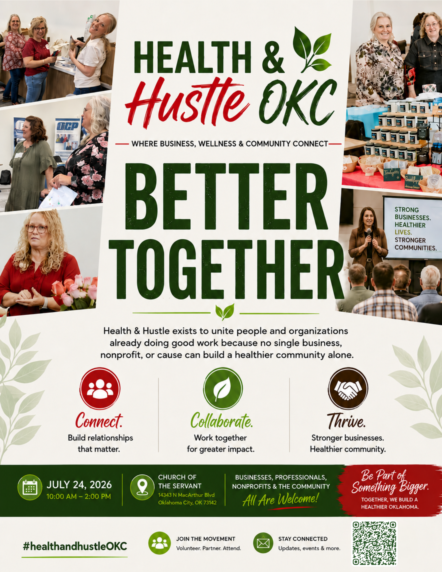 health & hustle where business, wellness and community connect