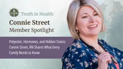 Connie Street RN speaking at Truth in Health about polyester and hormone health